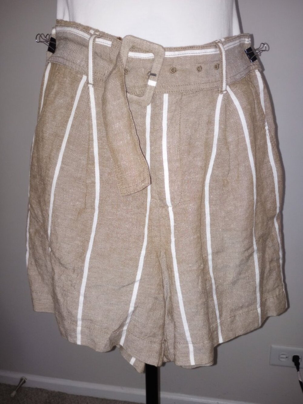 A New Day Beige Linen/rayon shorts size XS
